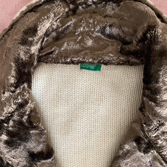 Benetton Full Zipped Wool Jacket - Picture 2 of 5